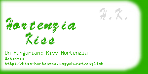 hortenzia kiss business card
